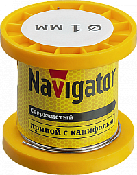 Припой Navigator 93 079 NEM-Pos02-63K-1-K50 (ПОС-63, катушка, 1 мм, 50 гр)