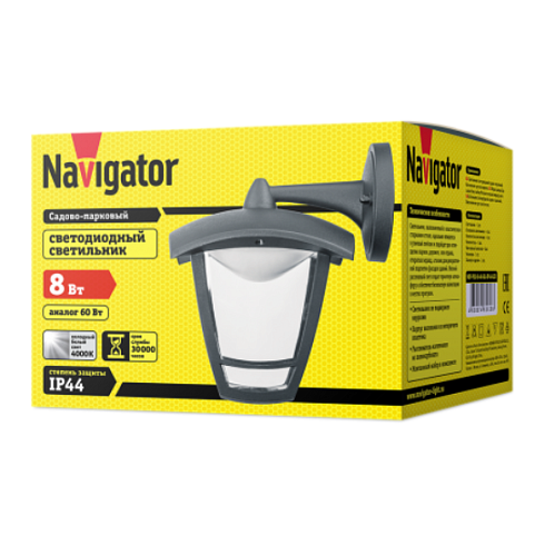 Светильник Navigator 61 618 NOF-P02-8-4K-BL-IP44-LED