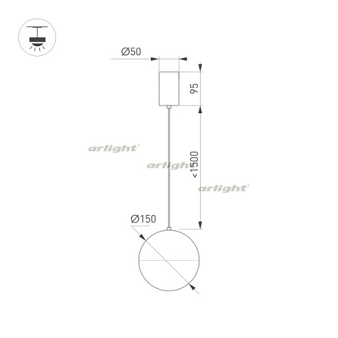 Светильник SP-EMISFERO-R150-11W Warm3000 (BK, 170 deg, 230V) (Arlight, IP20 Металл, 3 года)