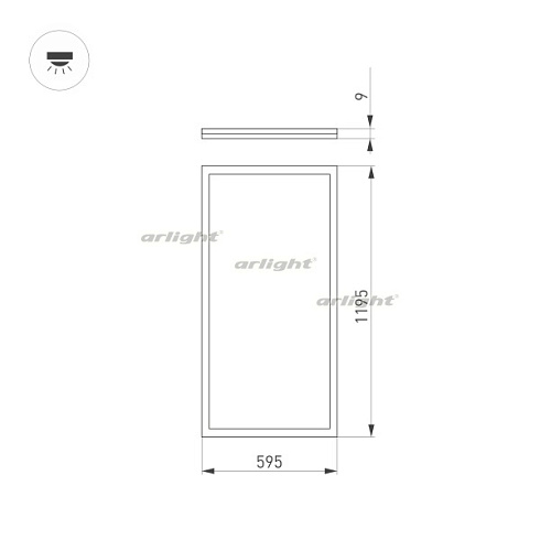 Светильник DL-INTENSO-S600x1200-60W Warm3000 (WH, 120 deg, 230V) (Arlight, IP20 Металл, 3 года)