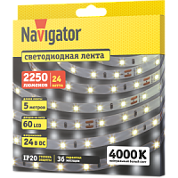 СД Лента Navigator 95 305 NLS-2835W60-4.8-IP20-24V (4000К, 4,8W)