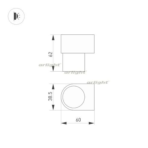 Светильник SP-SPICY-WALL-MINI-S60x39-3W Warm3000 (BK, 40 deg, 230v) (Arlight, IP20 Металл, 3 года)