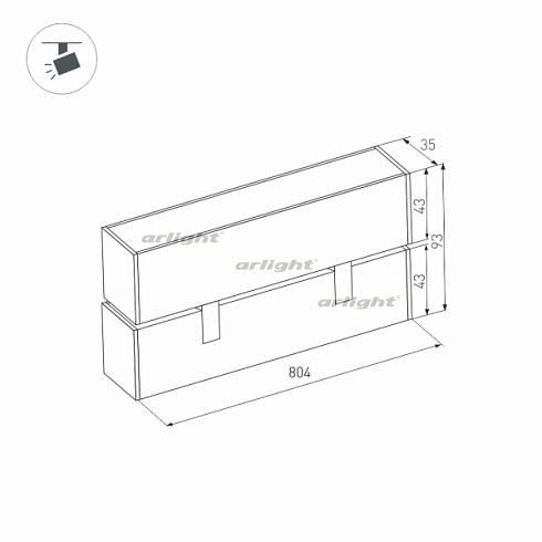 Светильник MAG-FLAT-FOLD-45-S805-24W Warm3000 (WH, 100 deg, 24V) (Arlight, IP20 Металл, 3 года)
