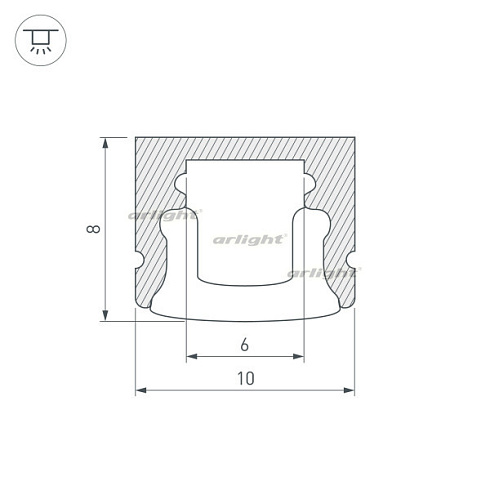 Профиль ARH-MINI5-2000 ANOD (Arlight, Алюминий)