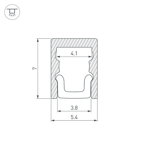 Профиль ARH-MICRO-0507-2000 ANOD (Arlight, Алюминий)