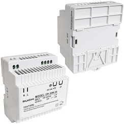 Блок питания на DIN-рейку RUICHI DR-30-24, 100-240 В (АС) 1,25 А, 24 В, пластиковый корпус