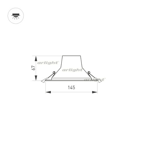 Светильник IM-STORM-R145-15W Day4000-MIX (WH, 80 deg, 230V) (Arlight, IP20 Металл, 3 года)