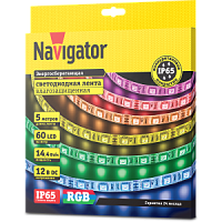 СД Лента Navigator 71 429 NLS-5050RGB60-14.4-IP65-12V R5 (RGB, 14.4W/м)
