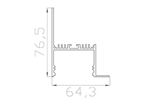 Профиль DL-INL 645 (с рассеивателем)