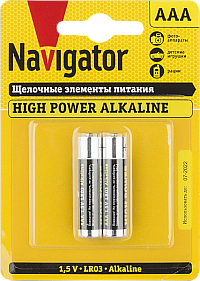 Элемент питания Navigator 94 750 NBT-NE-LR03-BP2 (ААА)