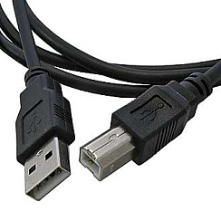 Компьютерный шнур: USB-B M  USB-A M 1.5m black