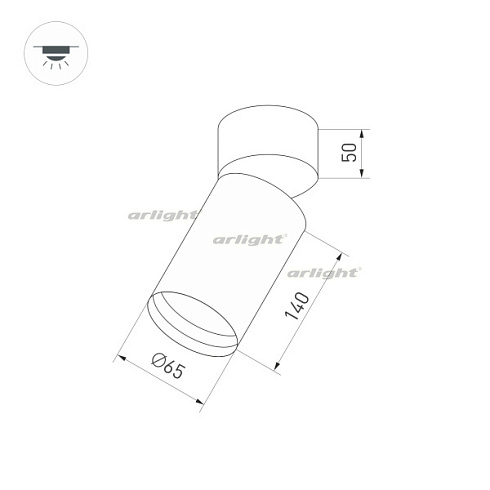 Светильник SP-POLO-SURFACE-FLAP-R65-8W Day4000 (WH-WH, 40 deg) (Arlight, IP20 Металл, 3 года)