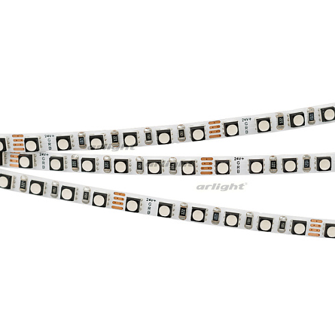 Лента MINI-F120-5mm 24V RGB (8 W/m, IP20, 3535, 5m) (Arlight, узкая)