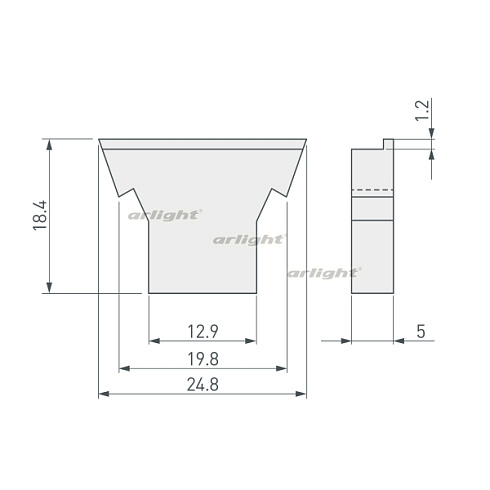 Заглушка для FOLED белая глухая (Arlight, Пластик)