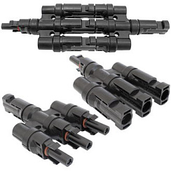 Коннектор для солнечных батарей RUICHI DF-2601A-3P (MC4Y AB), универсальный
