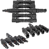 Коннектор для солнечных батарей RUICHI DF-2601A-P (MC4Y 4x1), универсальный