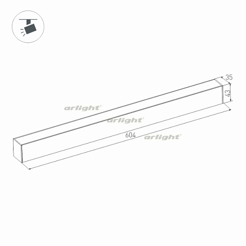 Светильник MAG-FLAT-45-L605-18W Day4000 (WH, 100 deg, 24V) (Arlight, IP20 Металл, 3 года)
